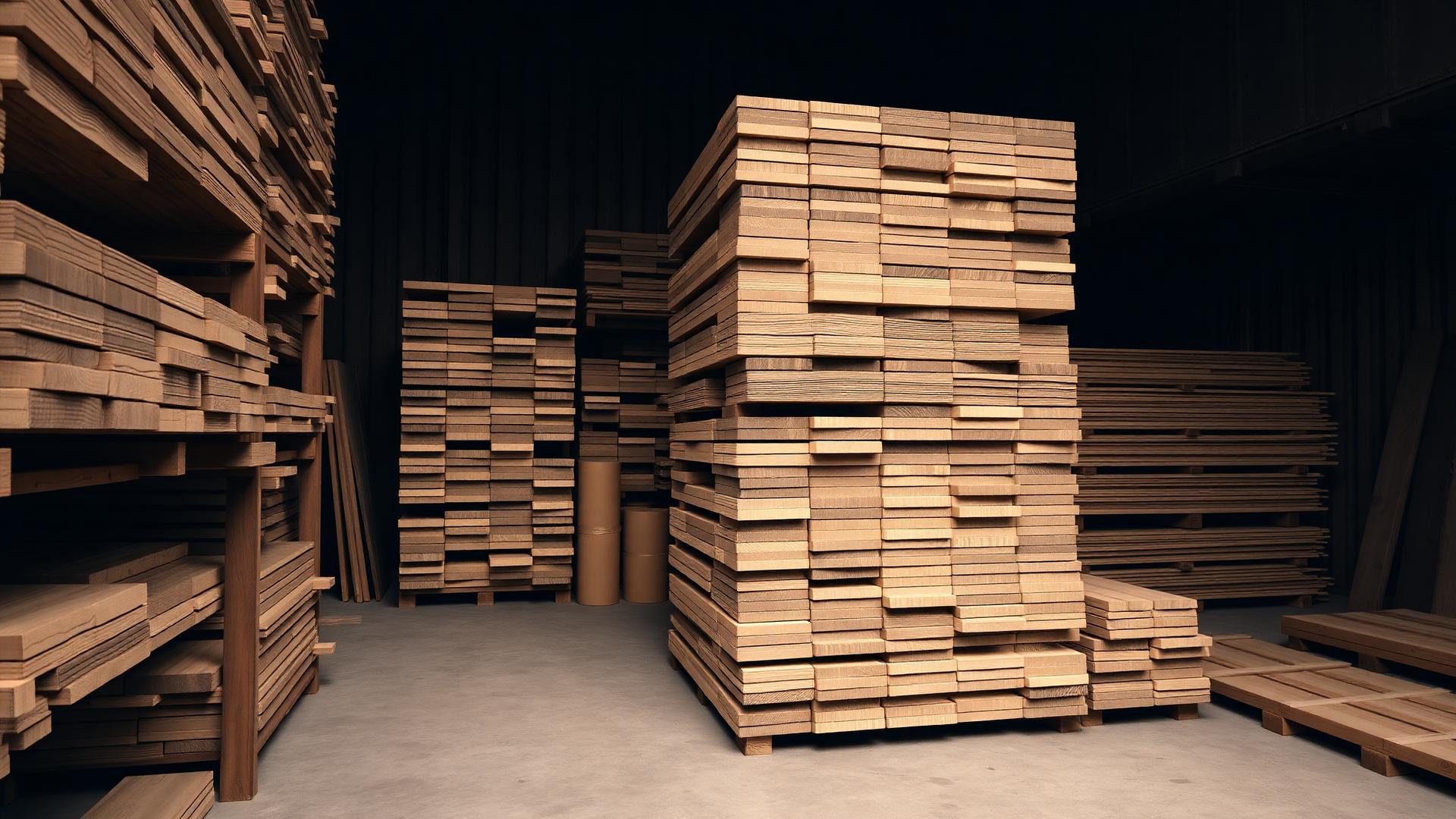 Rack de stockage de planches massives