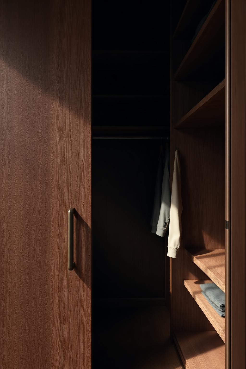 Dressing sur mesure en noyer, finition huilée